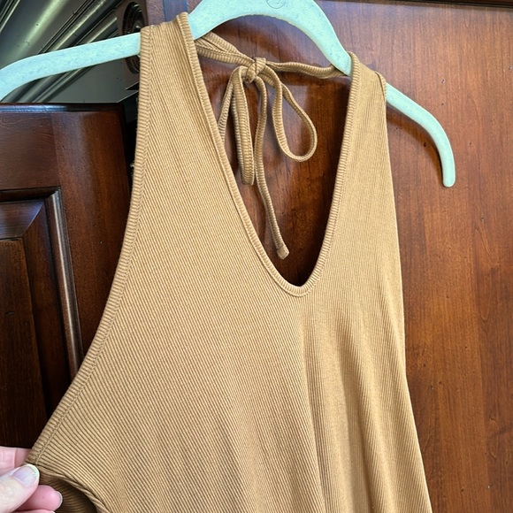 NWT Wild Fable Ribbed Bodycon Convertible Neck Tie Halter Mini Dress - Picture 5 of 7